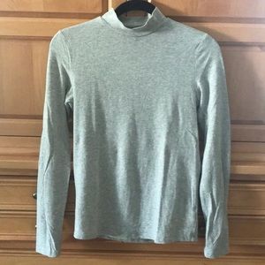 Alternative Apparel Mock Neck Long Sleeve Tee